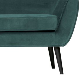 Wohnzimmer Sofa Change in Petrol und Schwarz mit Samtbezug – Ansicht 8