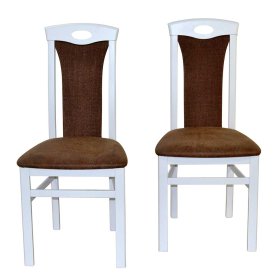 Polsterstühle Esszimmer Cafelonia in Weiß und Braun (2er Set) – Ansicht 7