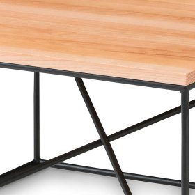 Sofa Couchtisch Feanor aus Kernbuche Massivholz mit Metall Bügelgestell – Ansicht 4