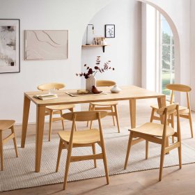 Esstisch Walita mit Massivholzplatte in rechteckiger Form – Ansicht 8