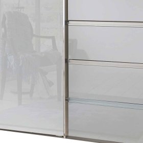 Schlafzimmerschrank Masabu in Weiß Front glasbeschichtet – Ansicht 4
