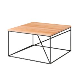 Sofa Couchtisch Feanor aus Kernbuche Massivholz mit Metall Bügelgestell – Ansicht 1