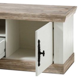 TV Wohnwand Flurencina im Landhaus Design in Weiß Pinie (vierteilig) – Ansicht 12
