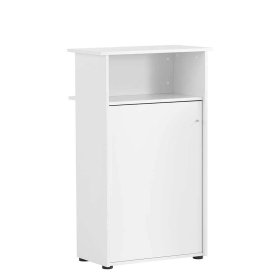 Empfangstresen Dadonia in Weiß melaminbeschichtet 111 cm hoch – Ansicht 4