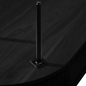 Schwarzes Highboard Sumatri im Skandi Design mit Schiebetüren – Ansicht 6
