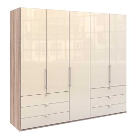 Breiter Schlafzimmerkleiderschrank Codumenta mit Türen und Schubladen – Ansicht 1