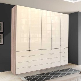 Großer Schlafzimmerkleiderschrank Codumenta mit vielen Schubladen 3 türig – Ansicht 3
