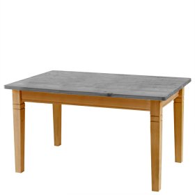 Esszimmer Tisch Viaduca in Grau Kiefer Massivholz im Landhaus Design – Ansicht 1