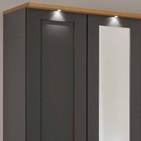 Landhaus Schlafzimmer Bien in Dunkelgrau und Eiche Bianco (vierteilig) – Ansicht 8