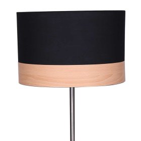 Stehlampe Kasandros in Schwarz und Naturfarben mit Metallfuß – Ansicht 3