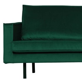 Retrostil Polsterecke Vagonna in Grün Samt 300 cm breit – Ansicht 4