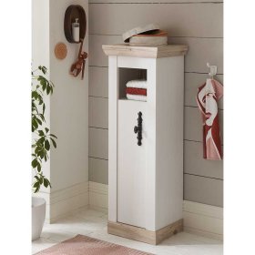 Badmidischrank Atridia mit offenem Fach und Tür – Ansicht 2