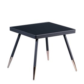 Kaffee Tisch Tobi in Schwarz und Goldfarben aus Metall und Glas – Ansicht 1
