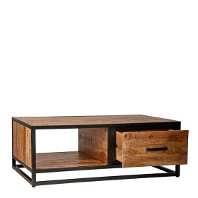 Industry Couchtisch Sulcias aus Mangobaum Massivholz und Metall – Ansicht 3