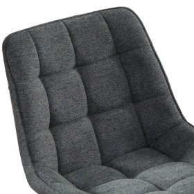 4 Stühle Sercan in Dunkelgrau und Schwarz mit Gestell aus Metall (4er Set) – Ansicht 4