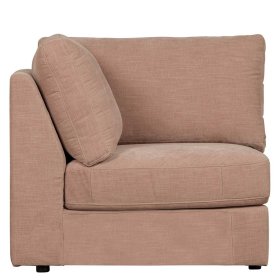 Rosa Modulsofa Ecke Oktamian Rücken echt bezogen - 44 cm Sitzhöhe – Ansicht 3