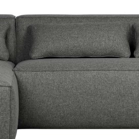 Moderne Couchecke Mercur Stoff in Grau mit Armlehnen – Ansicht 9