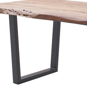 Küchen Tisch Naviron mit natürlicher Baumkante im Industry und Loft Stil – Ansicht 4