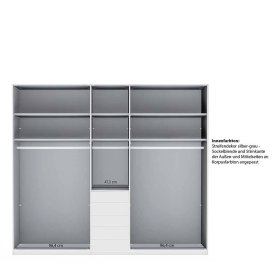 Kleiderschrank braun Boplaroma 247 cm breit mit fünf Schubladen – Ansicht 8