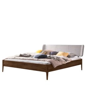 Naturholzbetten Nussbaum Gildas in modernem Design 38 cm Einstiegshöhe – Ansicht 1