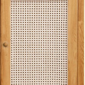 Kleiderschrank Felictas aus Wildeiche Massivholz mit Geflecht Türen – Ansicht 7