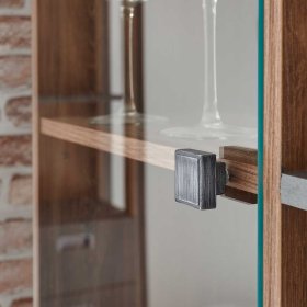 Loft Highboard Ceusenia in Eiche dunkel Schiefer Grau – Ansicht 8