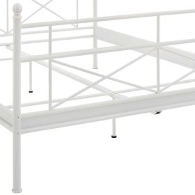 Landhausstil Metall Bettgestell Alan in Weiß mit 36 cm Einstiegshöhe – Ansicht 7