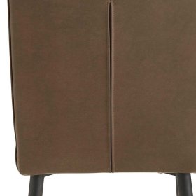Polsterstühle Fiorello in Braun Kunstleder mit hoher Lehne (2er Set) – Ansicht 7