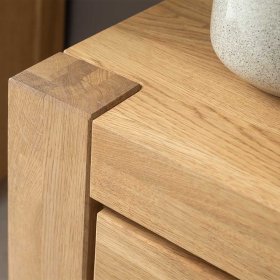 TV Board Crystoga mit Schublade aus Wildeiche Massivholz – Ansicht 8