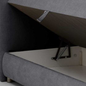 Boxspringbett Graland mit Bettkasten in Anthrazit Webstoff – Ansicht 9