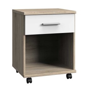 Rollcontainer Elise in Eiche San Remo und Weiß Made in Germany – Ansicht 2