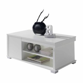 Couchtisch Neago in Weiß mit Klappmechanik – Ansicht 1