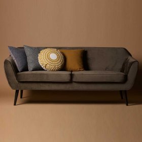 Couch Adamsa in Dunkelgrün Used Optik mit Webstoff – Ansicht 4