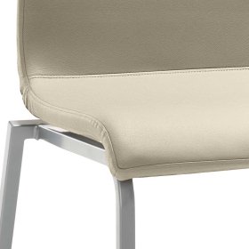Wartezimmerstuhl Fernandez in Taupe mit Gestell aus Metall – Ansicht 4