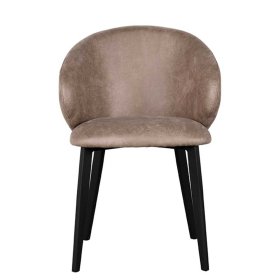 Essstuhl Anni in Taupe aus Microfaser (2er Set) – Ansicht 2