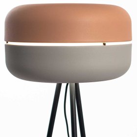 Metall Stehlampe Emricanno in Rosa und Grau im Skandi Design – Ansicht 4