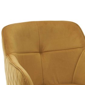 Samt Armlehner Hayley in Goldfarben mit Gestell aus Metall (2er Set) – Ansicht 3