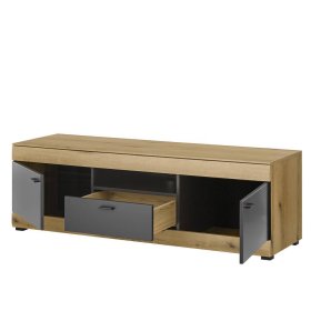 TV Lowboard Badehma mit einer Schublade und einem offenen Gerätefach – Ansicht 4
