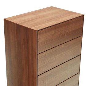 Wäschekommode Pleanos in Nussbaumfarben 114 cm hoch – Ansicht 4