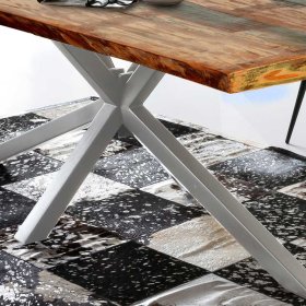 Esszimmertisch Usseaux in Bunt aus Recyclingholz und Metall – Ansicht 6