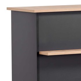 Empfangstresen Zelestra in Schwarz und Wildeichefarben – Ansicht 7