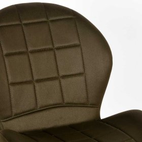 Stuhl Mikrofaser Oliv Set Naharas mit Gestell aus Metall in Schwarz (2er Set) – Ansicht 5