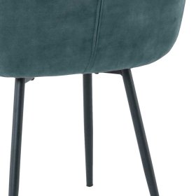 Samt Armlehnstühle Airo in Blau und Schwarz 48 cm breit (2er Set) – Ansicht 8