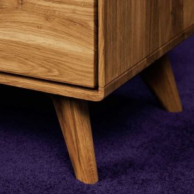 Massivholz Wohnzimmer Sideboard Vinial in Wildeichefarben mit drei Schubladen – Ansicht 5
