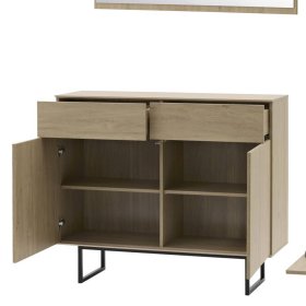 Garderobenset Carno 40 cm tief in Eiche Stone (vierteilig) – Ansicht 6