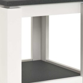Boxspring Nachtkommode Snowing in Weiß Grau 40 cm – Ansicht 3
