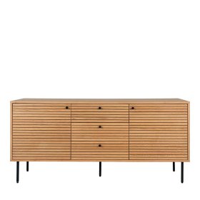 Sideboard Myronna mit Fußgestell aus Metall und drei Schubladen – Ansicht 2
