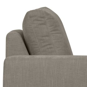 Sofa Element mit Armlehne links Fredoco in Grau Rücken echt bezogen – Ansicht 9