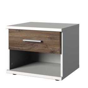 Nachttisch Kommode Haruto mit einer Schublade 46 cm breit – Ansicht 1