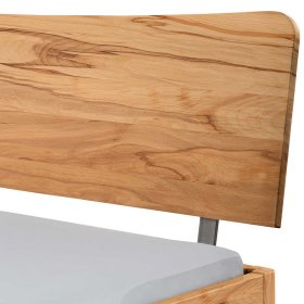 Doppelbett aus Wildbuche Liao mit Vierfußgestell aus Metall 84 cm Kopfteil – Ansicht 4